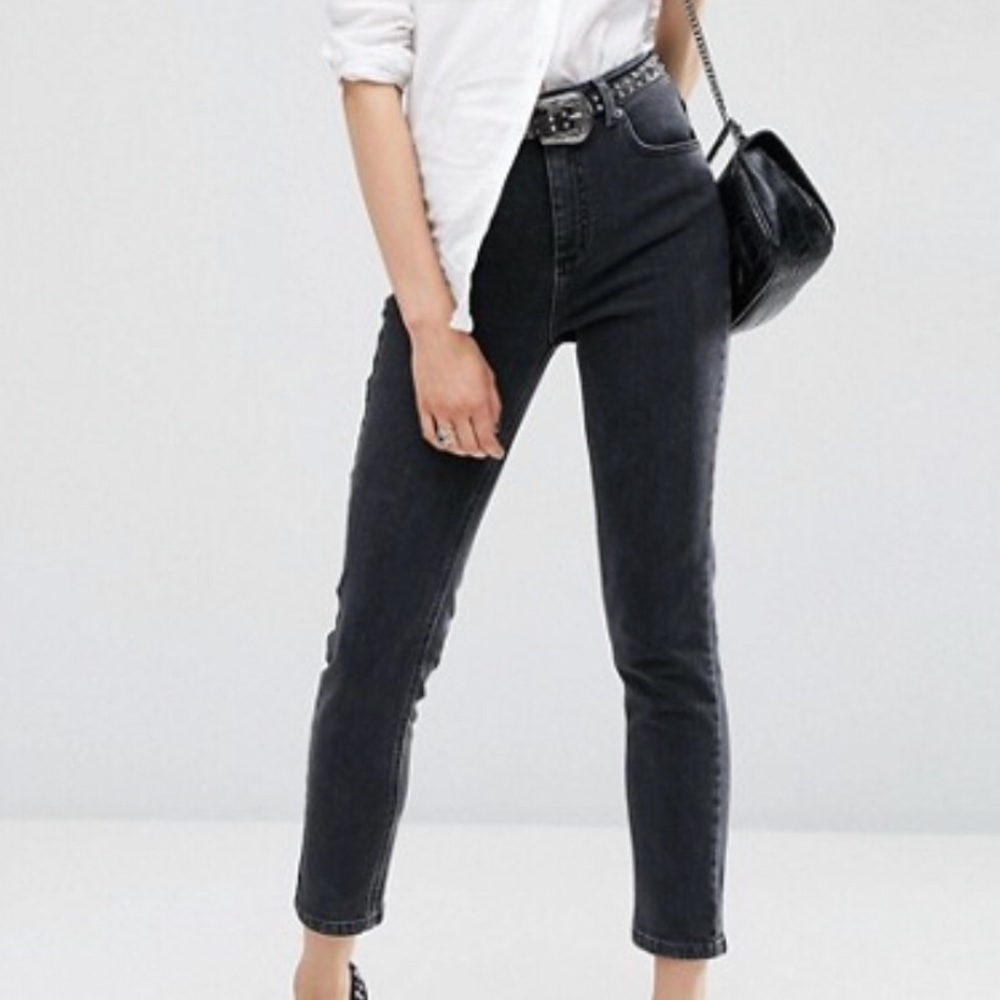 ASOS Farleigh Black High Waist Jeans
